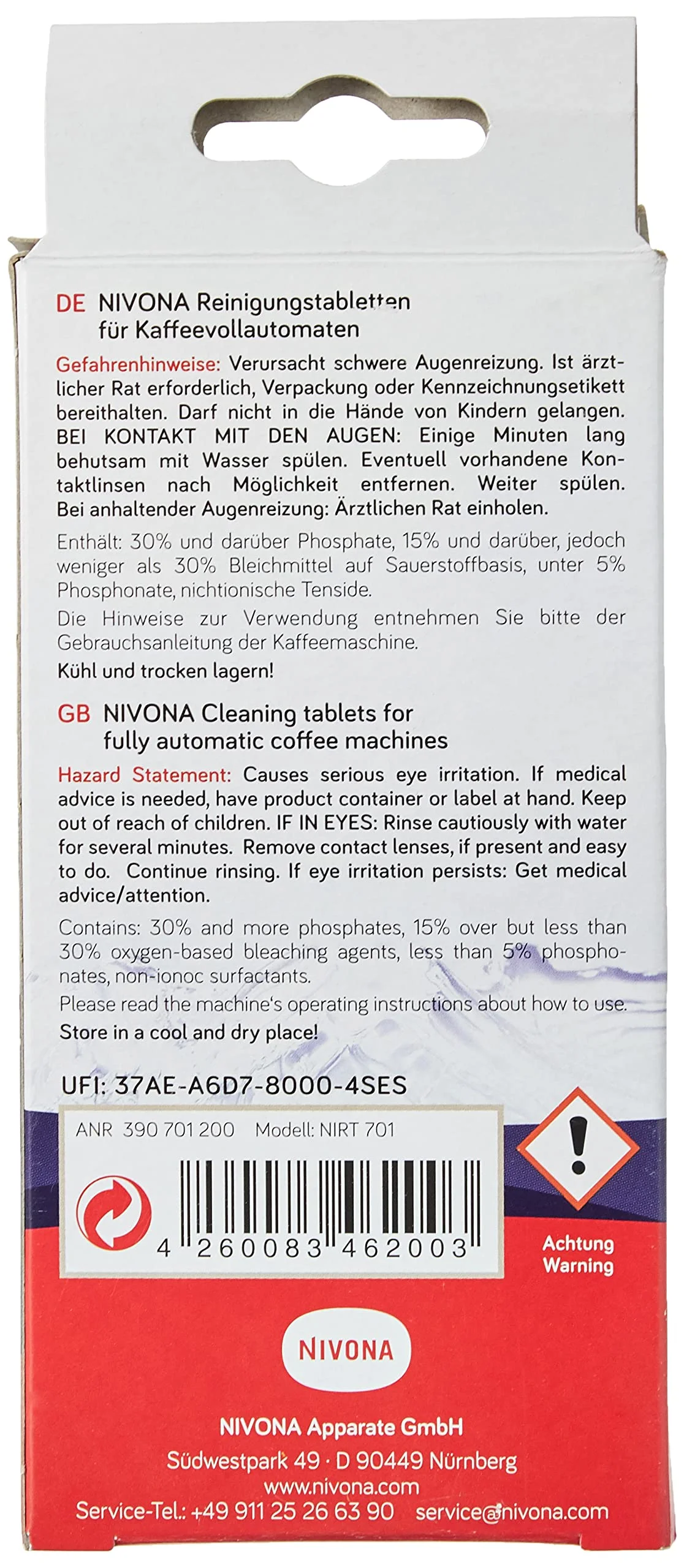2 x Nivona Reinigungstabletten NIRT 701 VE10, 2 x 10 Stück à 2 g